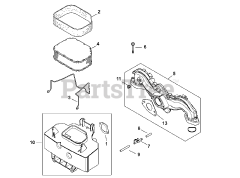 Cub Cadet GT 1054 (14AK94AK056) - Cub Cadet 54" Garden Tractor (2013) Kohler SV740-3002 Air Intake &amp; Filtration