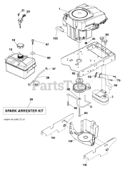 Husqvarna LTH 151 (960410207-00) - Husqvarna Lawn Tractor (2010-09) ENGINE