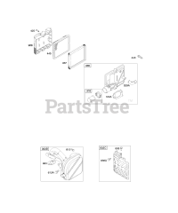 Briggs & Stratton 11A602-0100-E1 - Briggs & Stratton Vertical Engine Air Cleaner, Exhaust System