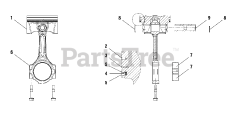 Briggs & Stratton 076131-03 - Briggs & Stratton 35kW Liquid Cooled Home Standby Generator Engine Service Parts - Piston &amp; Connecting Rod