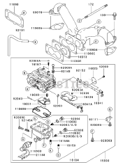 Toro 74167 TE (Z 153) - Toro 132cm Z Master Zero-Turn Mower, Side-Discharge Deck (SN: 240000001 - 240999999) (2004) Carburetor Assembly Kawasaki FH680V-AS21