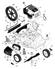 Scotts 20506x8C - Scotts 20" Walk-Behind Mower (1998) Mower Housing Assembly