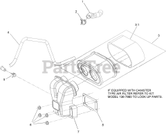 Toro 74778 (MX 5075) - Toro 50" TimeCutter Zero-Turn Mower (SN: 404314200 - 999999999) Air Intake and Filtration Assembly