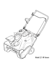 Cub Cadet 221 HP (31AS2S5D710) - Cub Cadet 21" Snow Thrower (2012) .Quick Reference 221HP
