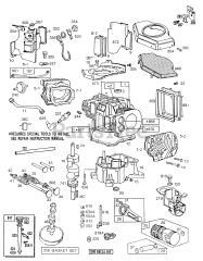 Briggs & Stratton 422707-0109-01 - Briggs & Stratton Vertical Engine Cylinder,Cylinder Heads,Sump
