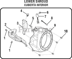 PowerStroke PS 903500 B - PowerStroke 3500 Watt Generator General Assembly - Lower Shroud