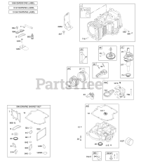 Briggs & Stratton 331977-0102-G5 - Briggs & Stratton Vertical Engine CAMSHAFT, CRANKSHAFT, CYLINDER, ENGINE SUMP, GASKET SET-ENGINE, LUBRICATION, PISTON, RINGS, AND CONNECTING ROD, WARNING LABEL