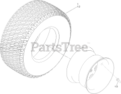 Toro 74874 (X 4850) - Toro 48" Titan Zero-Turn Mower (SN: 400000000 - 409239999) Tire Assembly