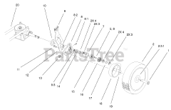 Toro 20020 (R-21 S1) - Toro 21" Recycler Walk-Behind Mower (SN: 210000001 - 210999999) (2001) Gear Case Wheel Assembly