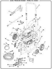 Husky HU 80531 - Husky Pressure Washer General Assembly
