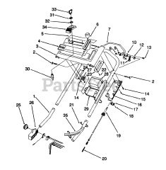 Toro 20927 B - Toro 48cm Rear Bagging Walk-Behind Mower (SN: 020000001 - 029999999) (1992)