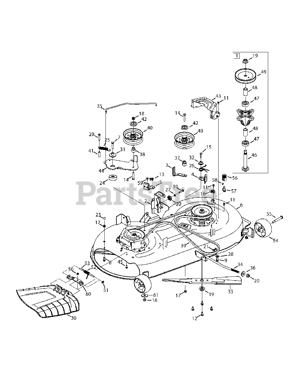 Murray M 11542 (13AM775S058) Murray Lawn Tractor (2015) Mower Deck