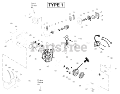 Weed Eater XT 250 - Weed Eater String Trimmer, Type 1 Engine Assembly Type 1