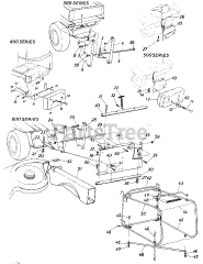 Cub Cadet 058 (195-058-100) - Cub Cadet Grass Catcher (1985) Grass Catcher and 36" Rear Discharge Decks