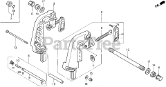 Honda BF30 AY LRSA (BAWS) - Honda Marine Engine, Made in Japan (SN: BAWS-3200001 - BAWS-9999999) STERN BRACKET