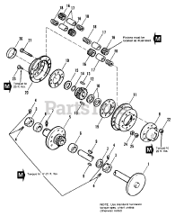 AGCO 616 H (1691502) - AGCO Lawn Tractor, 16hp Rear Axle &amp; Differential Group