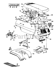 Yard-Man 1363694H401 - Yard-Man Lawn Tractor (1996) Hood Assembly