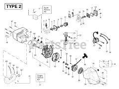 Weed Eater XT 200 - Weed Eater String Trimmer, Type 2 Engine Assembly Type 2