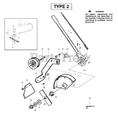 Poulan Pro PPB 1000 E - Poulan Pro Edger Attachment, Type 2