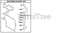Briggs & Stratton 133232-1126-E1 - Briggs & Stratton Horizontal Engine Engine Gasket Set