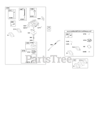 Briggs & Stratton 21C337-0110-E1 - Briggs & Stratton Horizontal Engine Carburetor, Kit - Carburetor Overhaul