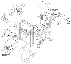 Generac QT04524GNSN - Generac 45kW Home Standby Generator (SN: 5654955 - 5654956) (2009) C2 Cooling System &amp; Fan Drive (0H3075)