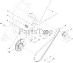 Toro 38272 (418 ZR) - Toro 18" Power Clear Snow Thrower (SN: 313000001 - 313999999) (2013) Belt and Drive Assembly