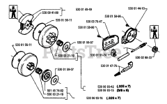 Husqvarna 41 - Husqvarna Chainsaw (1994-05) Oil Pump/Clutch