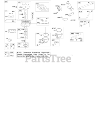 Briggs & Stratton 44M777-0121-E1 - Briggs & Stratton Vertical Engine Carburetor, Fuel Supply