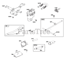 Briggs & Stratton 38E347-0124-01 - Briggs & Stratton Horizontal Engine Fuel Supply Group