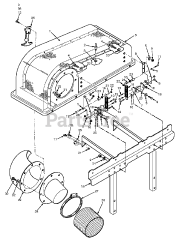 Scag GC-3B - Scag Fabric 3-Bag Grass Catcher (SN: K3300001 - K3399999) GC-3B Hood Components