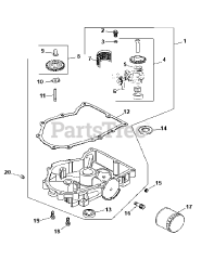 Cub Cadet LT 1046 (13AP11CH710) - Cub Cadet 46" Lawn Tractor (2007 & Before) Command Engine Oil Pan Lubrication