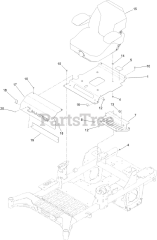 Toro 74054 (4000) - Toro 60" Z Master Zero-Turn Mower (SN: 418030240 - 418290391) Seat Mount Assembly