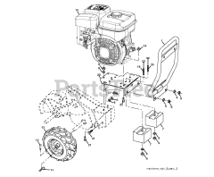 Husqvarna TR 530 (960910017-02) - Husqvarna Rear-Tine Tiller MAINFRAME, RIGHT SIDE