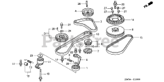 Honda BF130 A2 XA (BZBE) - Honda Marine Engine, Made in Japan (SN: BZBE-1300001 - BZBE-1400000) TIMING BELT