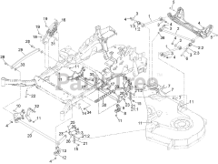 Exmark LZS749AKC724A1 - Exmark 72" Lazer Z S-Series Zero-Turn Mower, Kohler ECV749 (SN: 408644346 - 411294211) (Rev A) (2021) Deck Lift Assembly