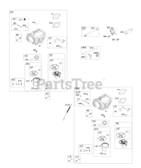 Briggs & Stratton 44U777-0005-G1 - Briggs & Stratton Vertical Engine Carburetor, Fuel Pump, Fuel Hose