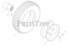 Exmark ARX440GKC24000 - Exmark 24" Stand-On Aerator, Kohler CH440 (SN: 402082300 - 404314158) (2018) Wheel and Tire Assembly