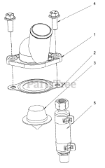 Briggs & Stratton 076151-04 - Briggs & Stratton 48kW Liquid Cooled Home Standby Generator Engine Service Parts - Thermostat (80017610_80014157_80022397_80022398)