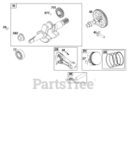 Briggs & Stratton 13L352-0137-F8 - Briggs & Stratton Horizontal Engine Crankshaft Group