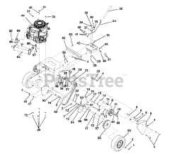 Gravely 988151 (36 GR) - Gravely Pro-Gear 36" Walk-Behind Mower, Recoil Start (SN: 000101 & Above)