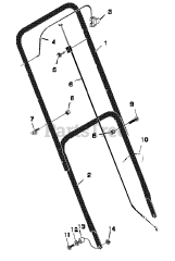Murray 20101A - Murray 20" Walk-Behind Mower (1997) Handle Assembly