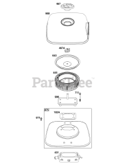Briggs & Stratton 61G477-0004-J1 - Briggs & Stratton Horizontal Engine Air Cleaner Group