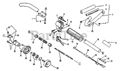 Echo PE-2201 A - Echo Edger Driveshaft, Handles, Throttle, Stop Switch, Clutch Housing