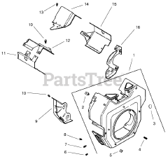 Toro 73470 (518 xi) - Toro Garden Tractor (SN: 089000001 - 089999999) (1998) Group 6-Blower Housing Baffles (models 73540 73541)