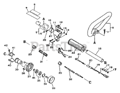 Echo SRM-2300 - Echo String Trimmer Driveshaft, Handles, Throttle, Stop Switch, Clutch Housing
