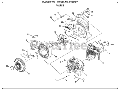 Scotts SC 254 BV (090077023) - Scotts Blower, 20 Volt Figure B