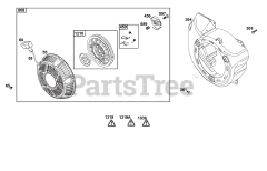 Briggs & Stratton 25T237-0274-H5 - Briggs & Stratton Horizontal Engine Blower Housing Group