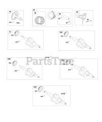 Briggs & Stratton 245437-0523-B1 - Briggs & Stratton Horizontal Engine Piston/Ring, Crankshafts, Connecting Rod