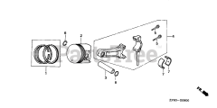 Honda GX390 K1 QDW9 (GCAA) - Honda Engine, Made in Japan (SN: GCAA-2000001 - GCAA-3399999) PISTON